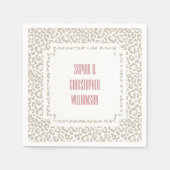 Creme Leopard Print Serviette (Vorderseite)