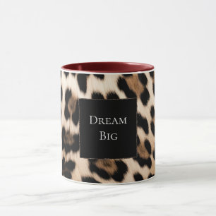 Creme Leopard Tasse