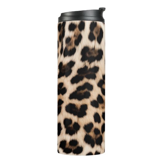 Creme Leopard Thermosbecher (Nach links gedreht)