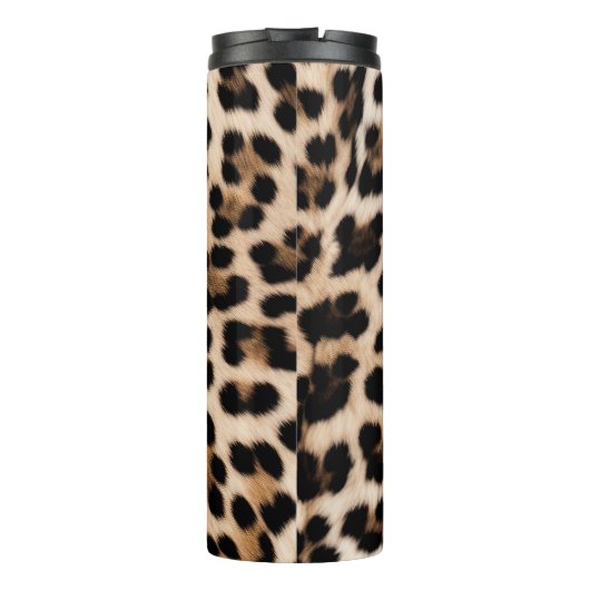 Creme Leopard Thermosbecher (Rückseite)