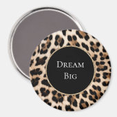 Creme-Leopard-Tier Magnet (Vorderseite/Rückseite)
