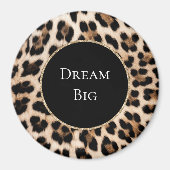 Creme-Leopard-Tier Magnet (Vorne)