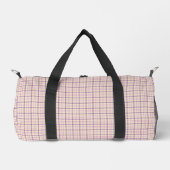 Creme-lila Karo-Klassiker Muster Retro Duffle Bag (Vorderseite)