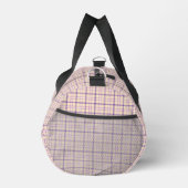 Creme-lila Karo-Klassiker Muster Retro Duffle Bag (Rechts)