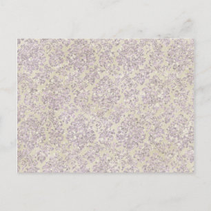 Creme Lilaglotte glitter Postkarte