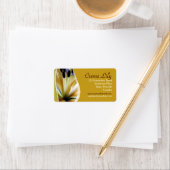 Creme Lily Blume Address Label Adressaufkleber (Insitu)