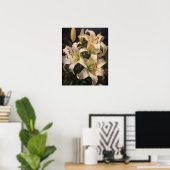 Creme Lily Blume Art Print Poster (Heimbüro)