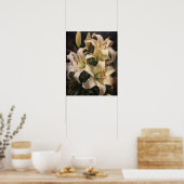 Creme Lily Blume Art Print Poster (Küche)