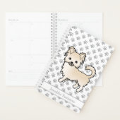 Creme Long Coat Chihuahua Dog & Custom Text Planer (Anzeige)