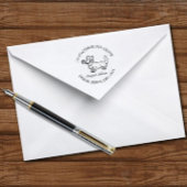 Creme Long Dackel Cartoon Rücksendeadresse Permastempel