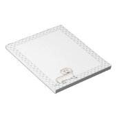 Creme Long Hair Dackel Cartoon Dog & Paws Notizblock (angewinkelt)