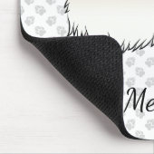 Creme Long Hair Dackel Niedlich Cartoon Dog & Name Mousepad (Ecke)