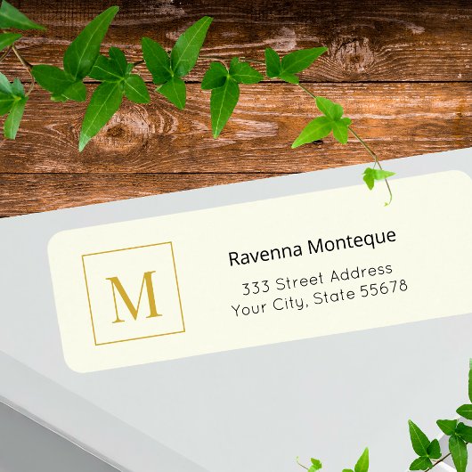 Creme Luxus Serif personalisiertes Monogramm