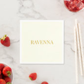 Creme Luxus Serifen Name Geschenk für Sie Serviette (Beispiel)