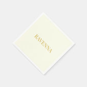 Creme Luxus Serifen Name Geschenk für Sie Serviette (Ecke)