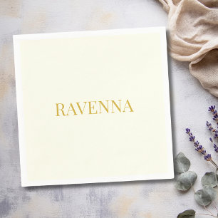 Creme Luxus Serifen Name Geschenk für Sie Serviette
