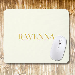 Creme Luxus Serifen Schriftzug Geschenk für Sie Mousepad