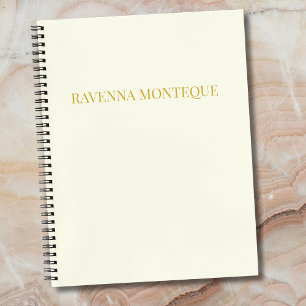 Creme Luxus Serifen Schriftzug Geschenk für Sie Notizblock