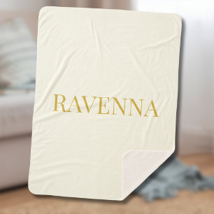 Creme Luxus Serifen Schriftzug Geschenk Für Sie Sherpadecke