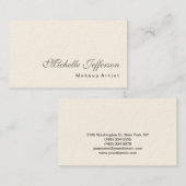 Creme Make up Artist Script Phantastisch Business Visitenkarte (Vorne/Hinten)