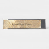 Creme Marble Schreibtischnamensplakette (Vorderseite )