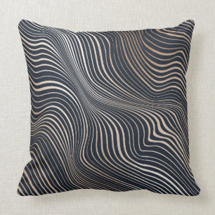 Creme-/Marine-Marmor-Strudel-dekoratives Kissen