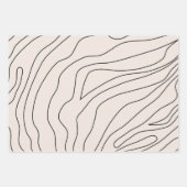 Creme Minimal Abstrakte Linien Geschenkpapier Set (Vorderseite 3)
