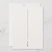 Creme Minimalistische botanische Hochzeitseinladun Einladung (Rückseite)