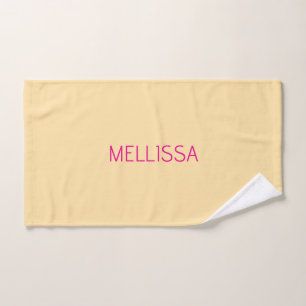Creme minimalistischer benutzerdefinierter Name Handtuch