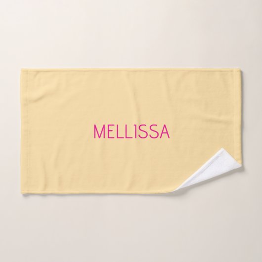 Creme minimalistischer benutzerdefinierter Name Handtuch (Handtuch)