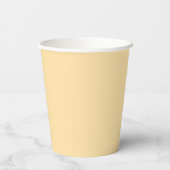 Creme minimalistischer benutzerdefinierter Name Pappbecher (Rückseite)