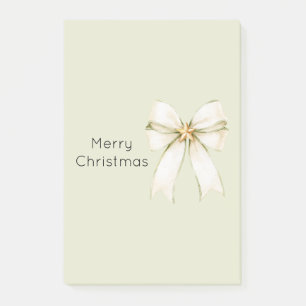 Creme-Minz-Schleife Goldstern Weihnachten Post-it Klebezettel