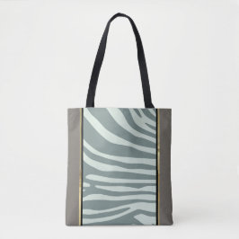 Creme, Minzgrün und schwarzer Zebradruck Tasche