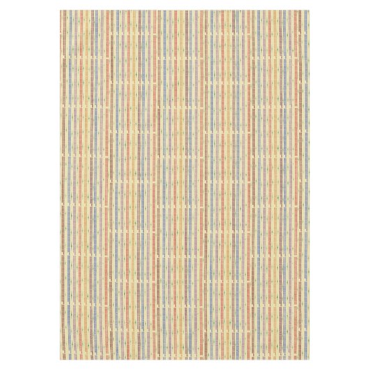 Creme mit gestrichelten Streifen in vielen Farben Tischdecke (Vorderseite)