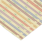 Creme mit gestrichelten Streifen in vielen Farben Tischdecke (Schrägansicht)