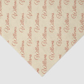 Creme mit Rosttext Seidenpapier (Ausschnitt)