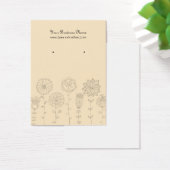 Creme-Mod-Blume Benutzerdefinierte Earring-Karte (Schreibtisch)