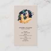 Creme Modern Foto | Fotografie Visitenkarte (Rückseite)