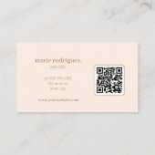 Creme Modern Scannable Visitenkarte (Rückseite)