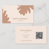 Creme Modern Scannable Visitenkarte (Vorne/Hinten)