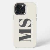 Creme Monogram iPhone Hülle (Rückseite)