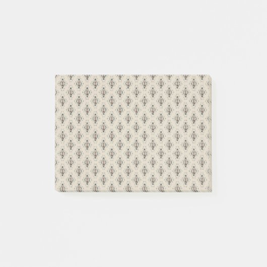 Creme-Muster-Hintergrund Post-it Klebezettel (Vorderseite)