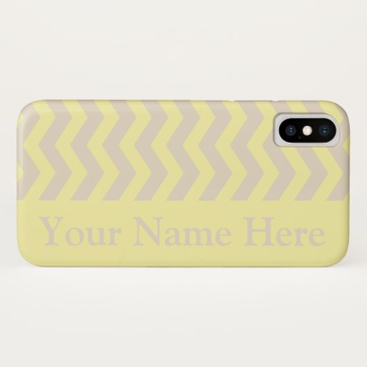 Creme-Neutral-Chevrons Case-Mate iPhone Hülle (Rückseite (Horizontal))