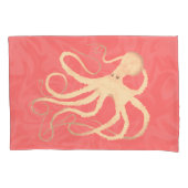 Creme Octopus auf Korallen - 2 Standard Pillowcase Kissenbezug (Vorderseite-Links)