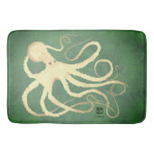 Creme Octopus on Sage - Große Badematte (Vorderseite)