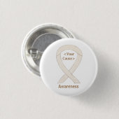 Creme oder Elfenbein-Buttone Button (Vorne & Hinten)