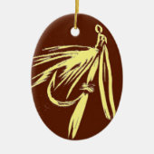 Creme on Brown Net Fly Weihnachtsschmuck (Vorne)