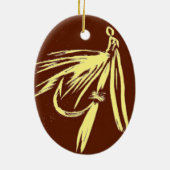 Creme on Brown Net Fly Weihnachtsschmuck (Hinten)