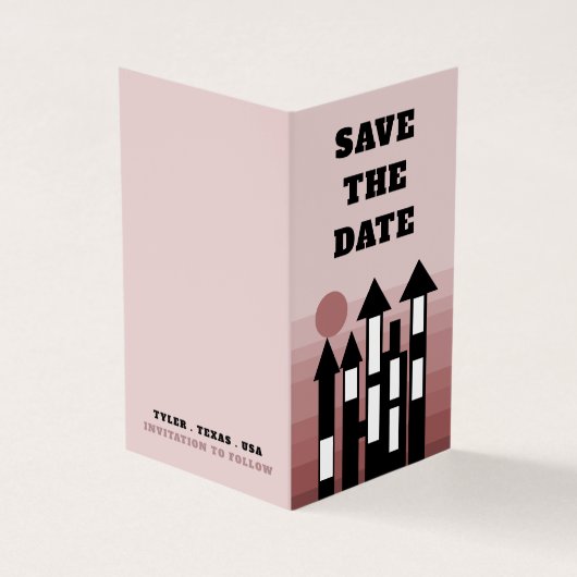 Creme Oriental Palace, Foto Save the Date Karte (Vorderseite)