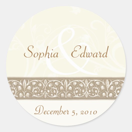 Creme Ornamental Frieze Sticker (Vorderseite)